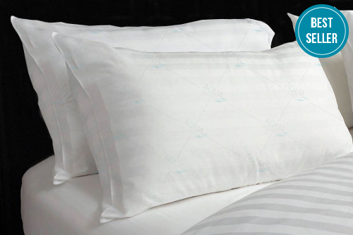 Pillow Case -  white strip