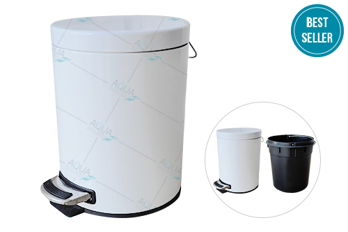  Stainless Steel Foot Pedal round bin