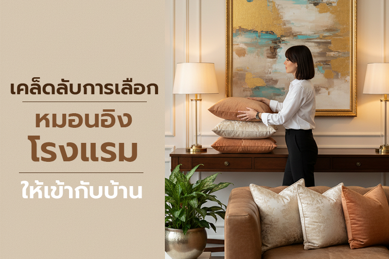 เคล็ดลับการเลือก หมอนอิงโรงแรม ให้เข้ากับบ้าน