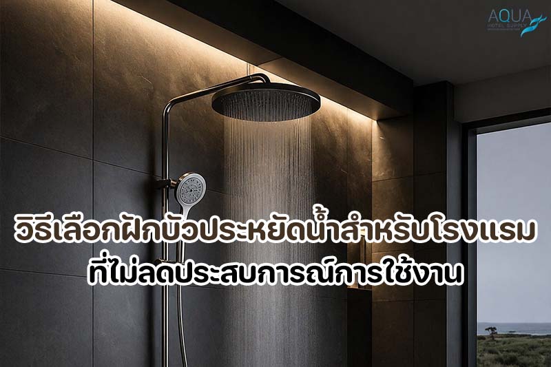  ฝักบัวประหยัดน้ำสำหรับโรงแรม, ฝักบัวประหยัดน้ำสำหรับห้องพักโรงแรม, ของใช้ในห้องน้ำโรงแรม, อุปกรณ์ห้องพักโรงแรม
