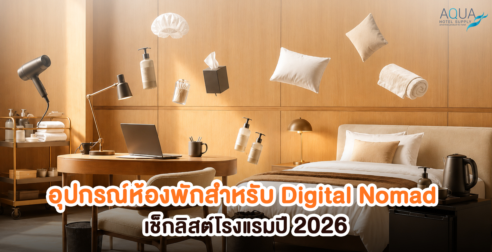 อุปกรณ์ห้องพักสำหรับ digital nomad สำหรับโรงแรม รีสอร์ท และพูลวิลล่า