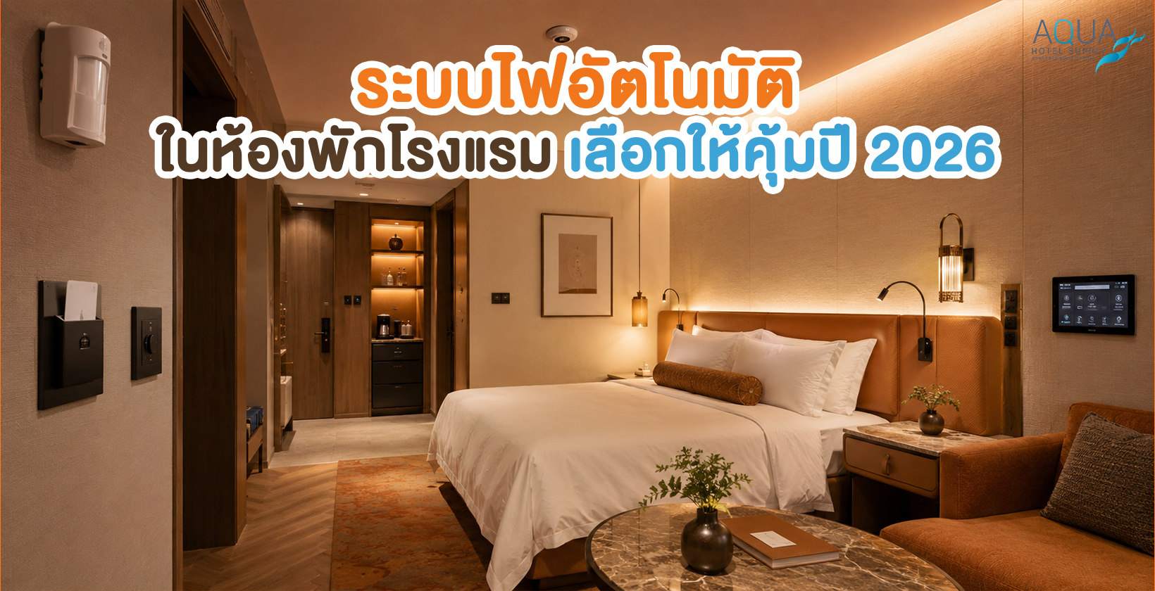 ระบบไฟอัตโนมัติในห้องพักโรงแรมสำหรับโรงแรม รีสอร์ท และพูลวิลล่า