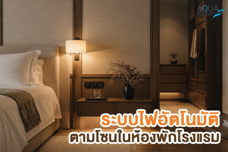 ตารางระบบไฟอัตโนมัติในห้องพักโรงแรมตามโซนใช้งาน