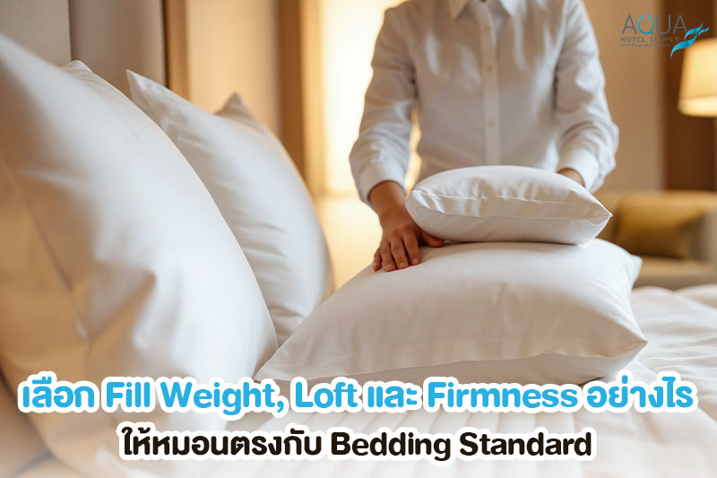 ทดสอบ Fill Weight Loft Firmness และการคืนรูปของหมอนโรงแรม